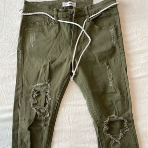 Fashion Nova Jeans Size 32 in Olive color